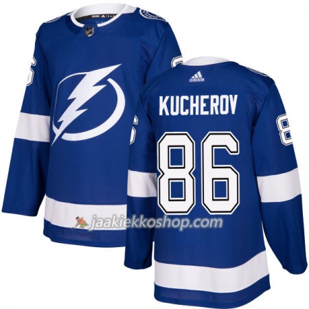 Miehille NHL Tampa Bay Lightning Pelipaita Nikita Kucherov 86 Adidas 2017-2018 Sininen Authentic